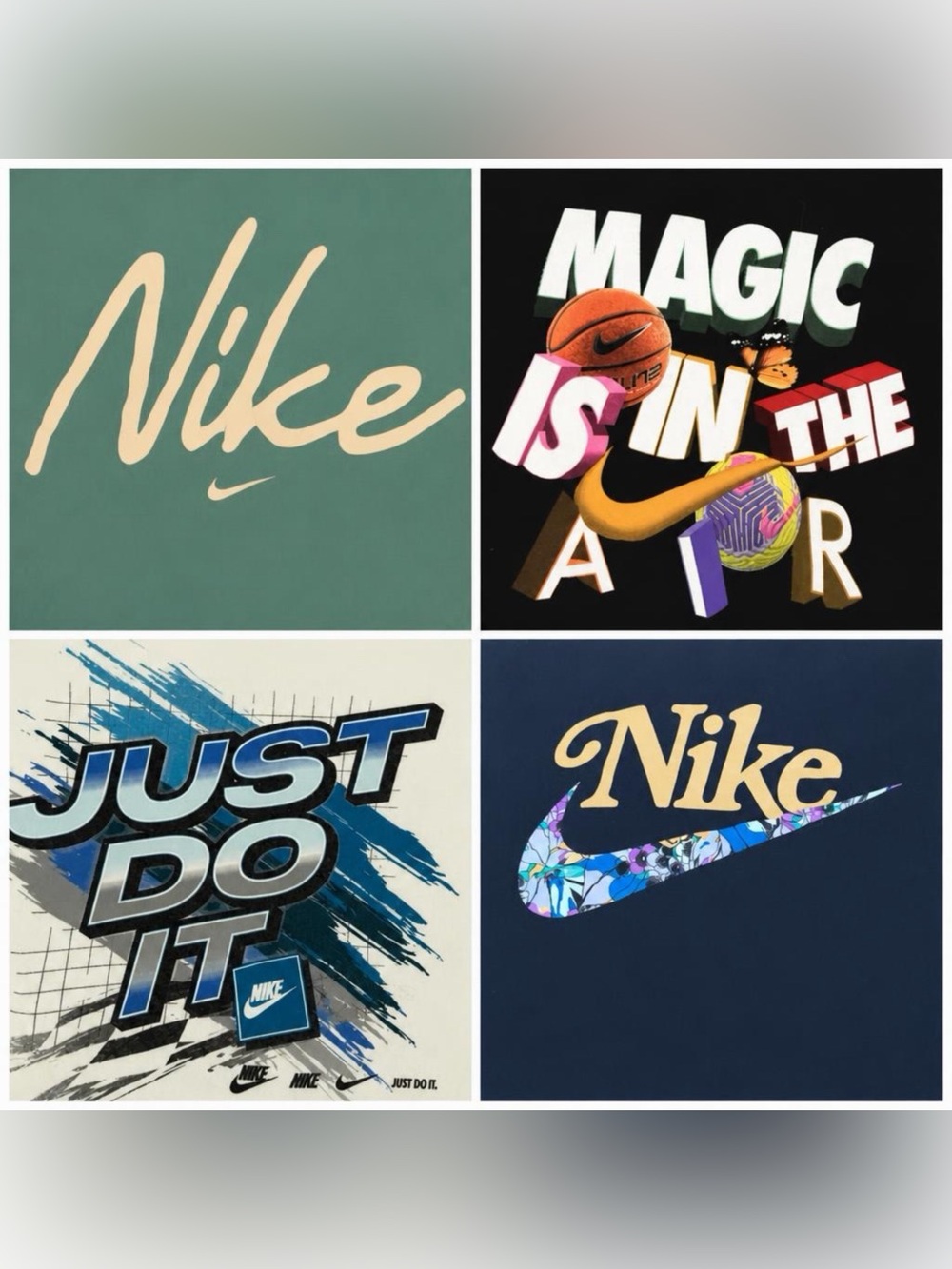 4 Nike Kids Short Sleeve Tees Multi-Color Graphic Pack set of shirts medium - Picture 2 of 11